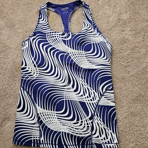Calvin Klein Performance Size Large Quick Dry Racerback Tank Top Built in Bra LN - Picture 3 of 9